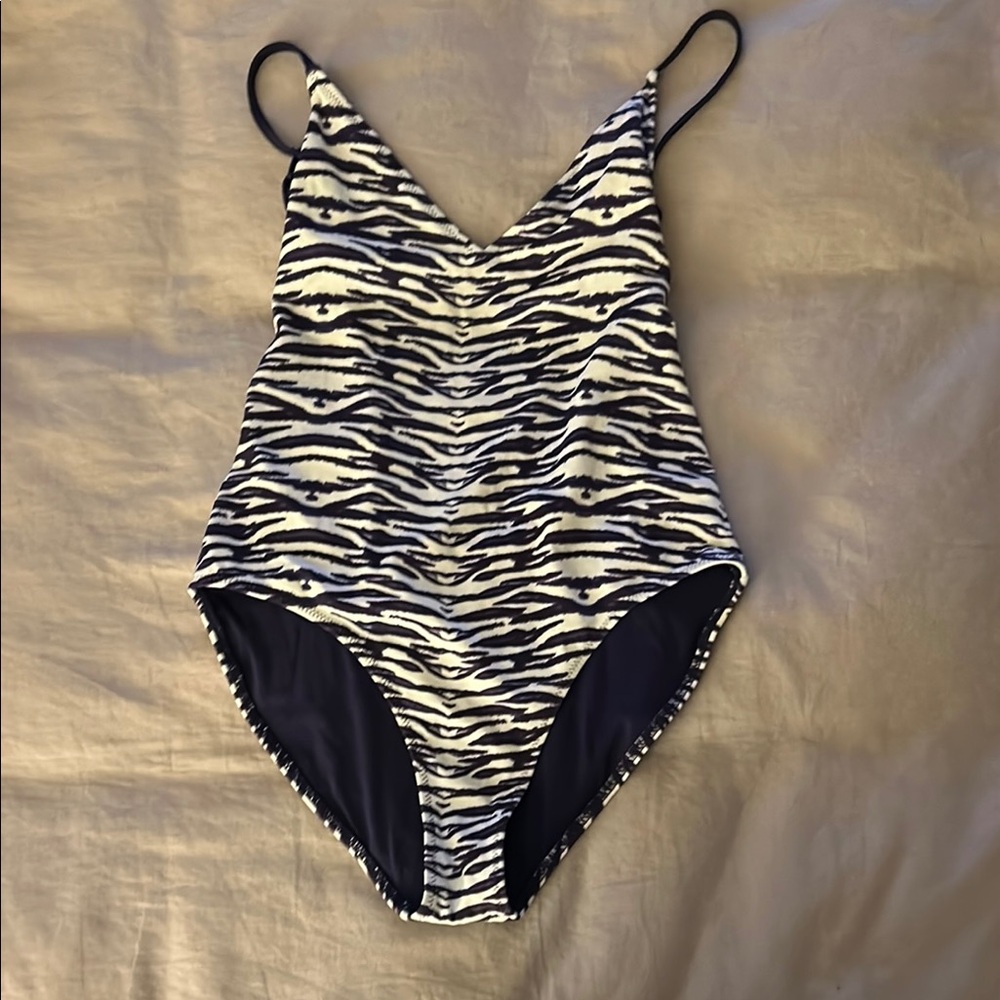 Zebra Print One-Piece Swimsuit